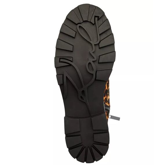 Karl Lagerfeld Paris Women Animal Print Maeva Buckled Combat Booties Size 7M - Picture 5 of 5